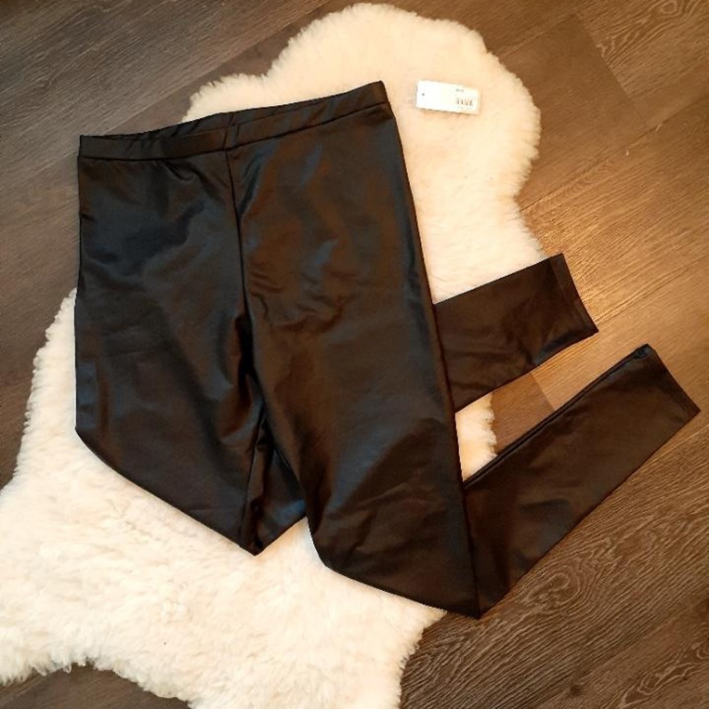 NWT Nordstrom BP Black faux leather leggings
